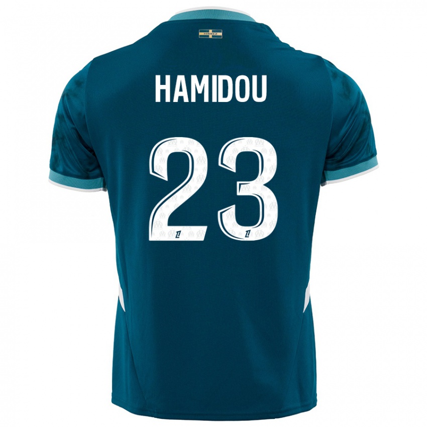 Heren Jamila Hamidou #23 Turkoois Blauw Uitshirt Uittenue 2024/25 T-Shirt