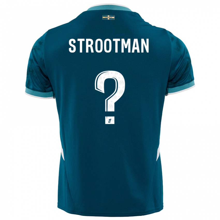 Heren Kevin Strootman #0 Turkoois Blauw Uitshirt Uittenue 2024/25 T-Shirt