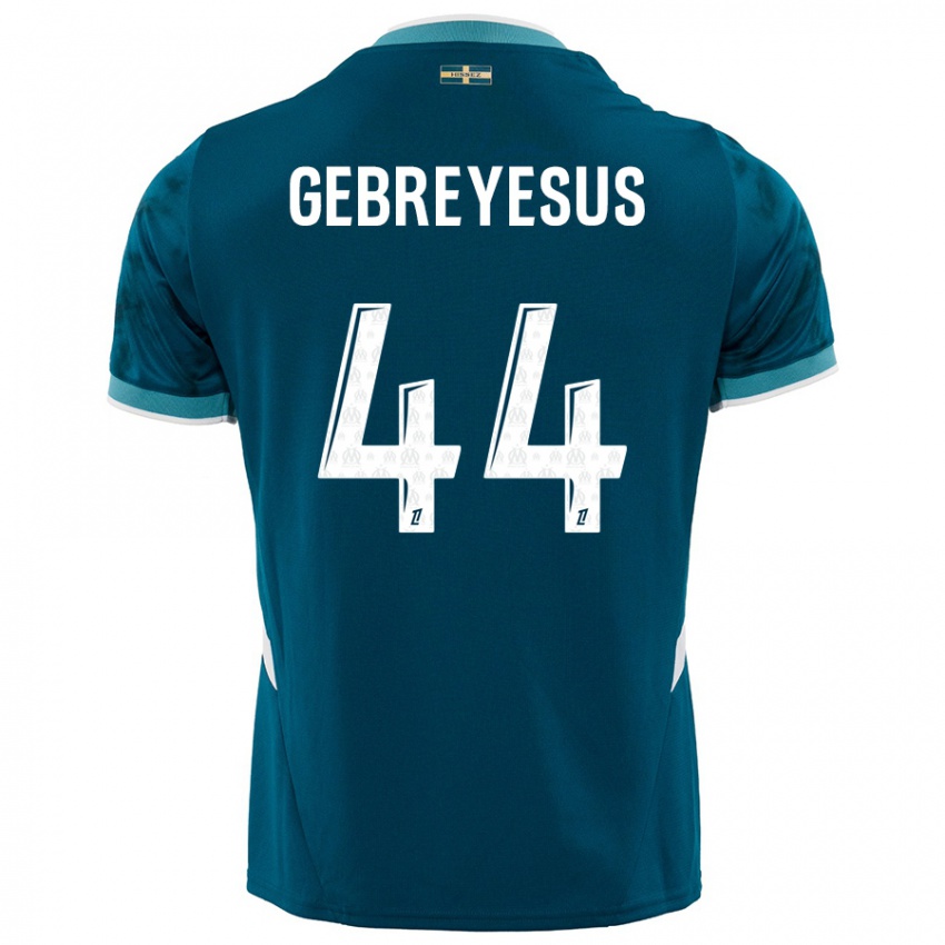 Heren Esey Gebreyesus #44 Turkoois Blauw Uitshirt Uittenue 2024/25 T-Shirt