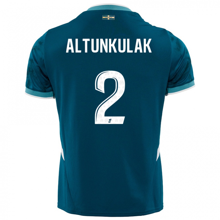 Heren Selen Altunkulak #2 Turkoois Blauw Uitshirt Uittenue 2024/25 T-Shirt