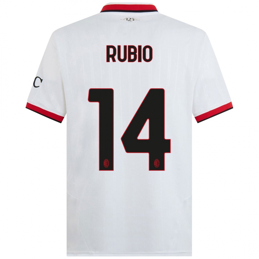 Heren Silvia Rubio #14 Wit Zwart Rood Uitshirt Uittenue 2024/25 T-Shirt