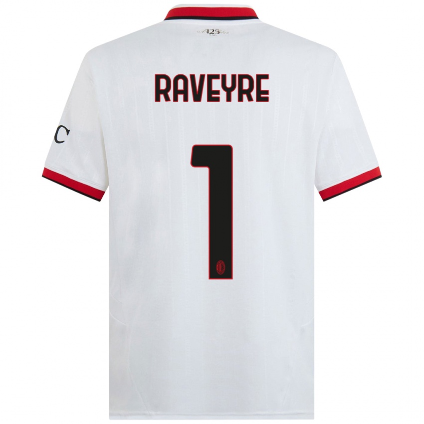 Heren Noah Raveyre #1 Wit Zwart Rood Uitshirt Uittenue 2024/25 T-Shirt