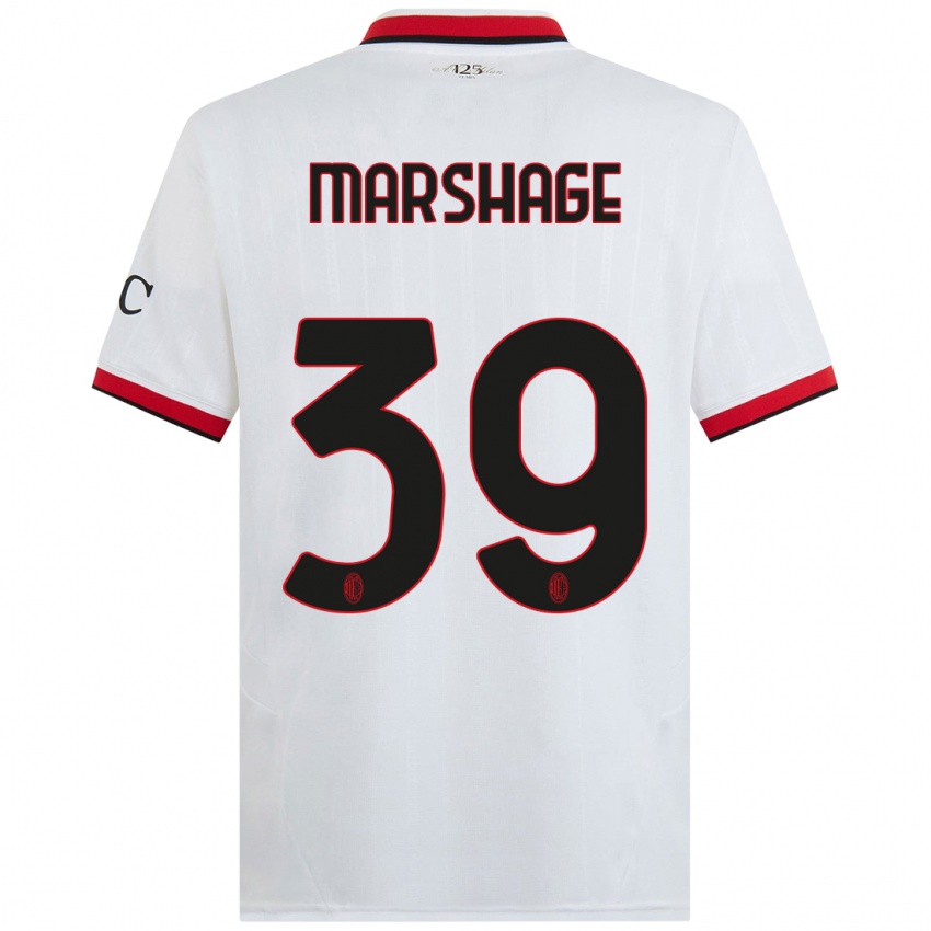 Heren Wilgot Marshage #39 Wit Zwart Rood Uitshirt Uittenue 2024/25 T-Shirt