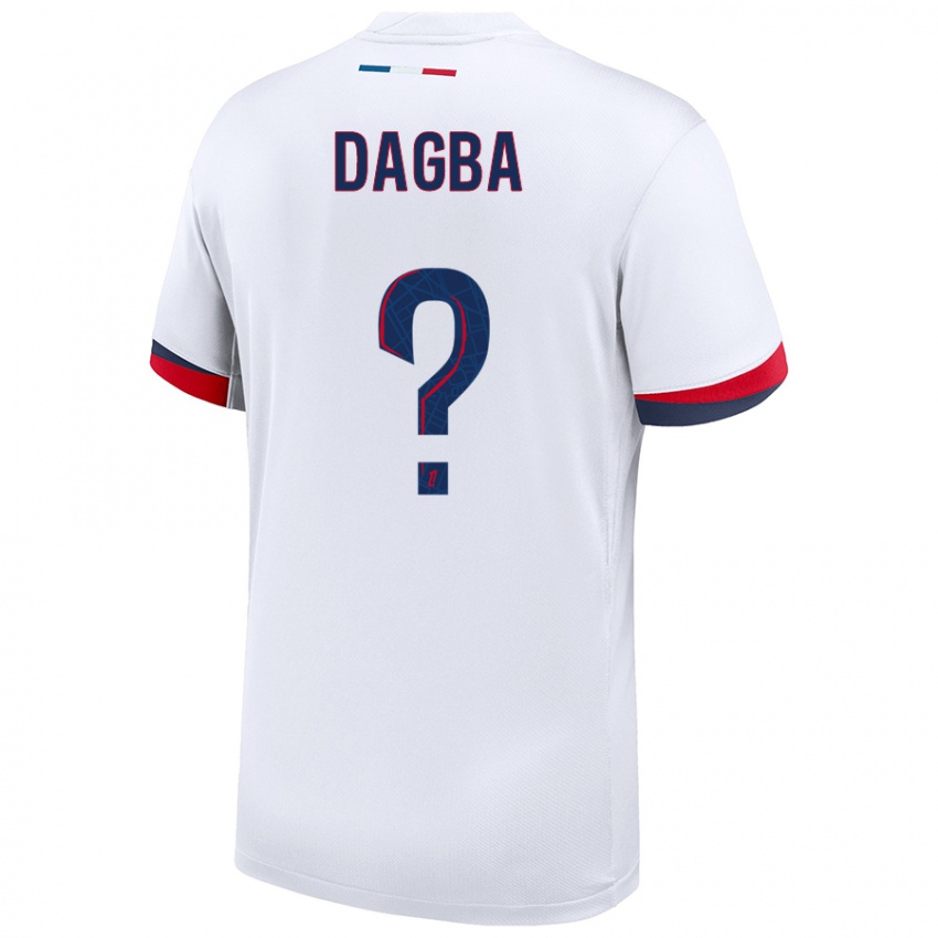 Heren Colin Dagba #0 Wit Blauw Rood Uitshirt Uittenue 2024/25 T-Shirt