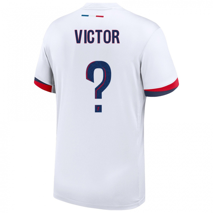 Heren Ayrton Victor #0 Wit Blauw Rood Uitshirt Uittenue 2024/25 T-Shirt