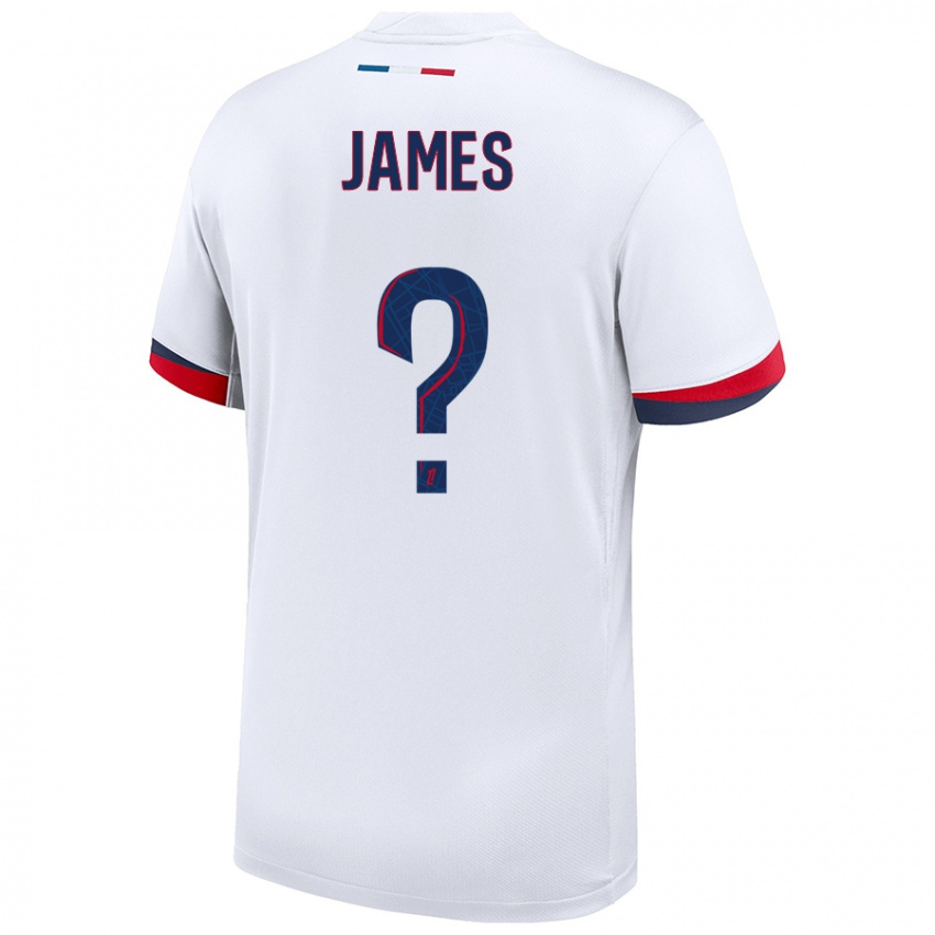 Heren Martin James #0 Wit Blauw Rood Uitshirt Uittenue 2024/25 T-Shirt