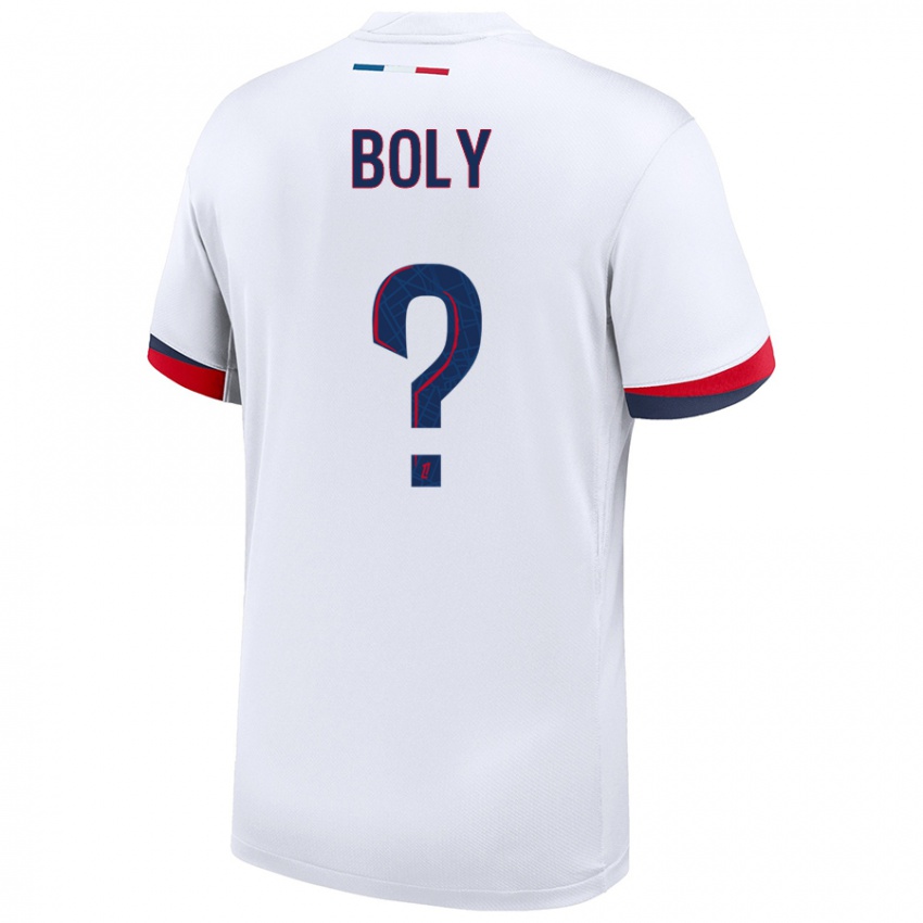 Heren David Boly #0 Wit Blauw Rood Uitshirt Uittenue 2024/25 T-Shirt