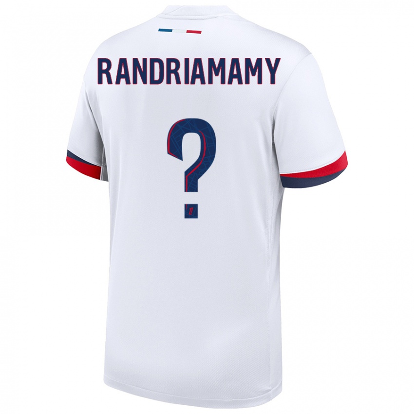 Heren Mathyas Randriamamy #0 Wit Blauw Rood Uitshirt Uittenue 2024/25 T-Shirt