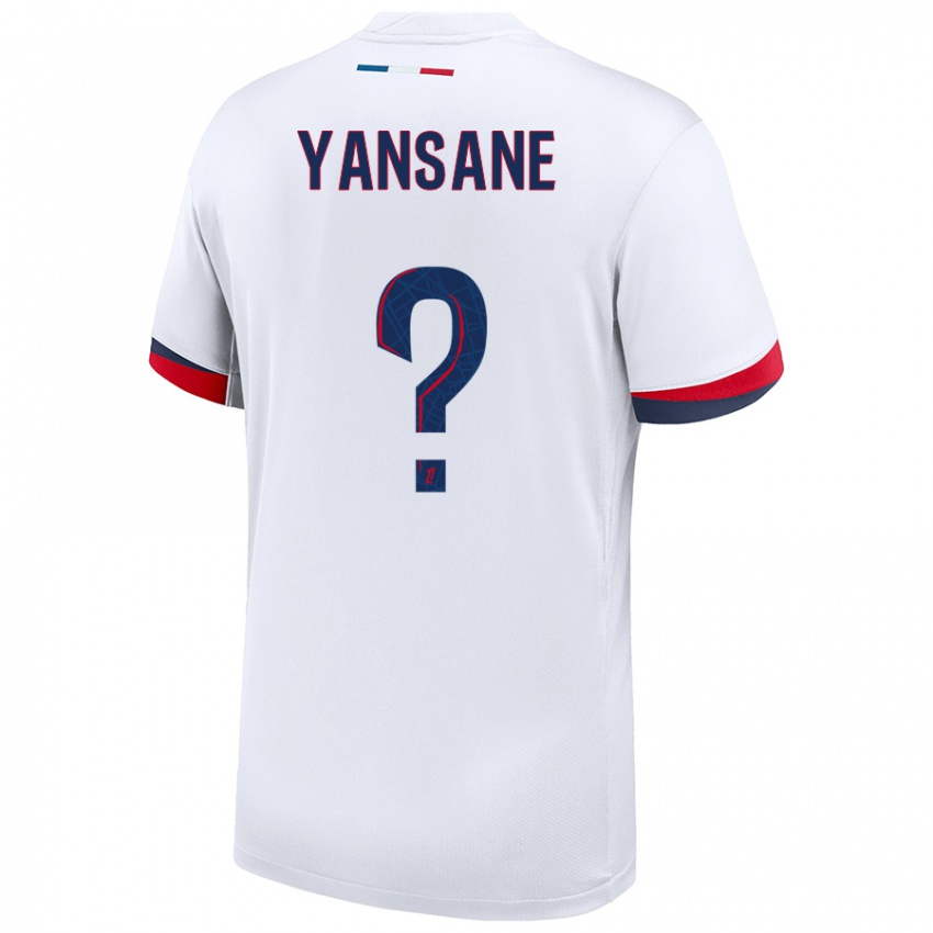 Heren Sekou Yansane #0 Wit Blauw Rood Uitshirt Uittenue 2024/25 T-Shirt