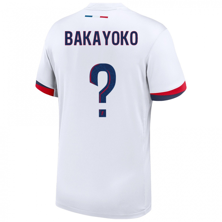 Heren Ibrahim Bakayoko #0 Wit Blauw Rood Uitshirt Uittenue 2024/25 T-Shirt