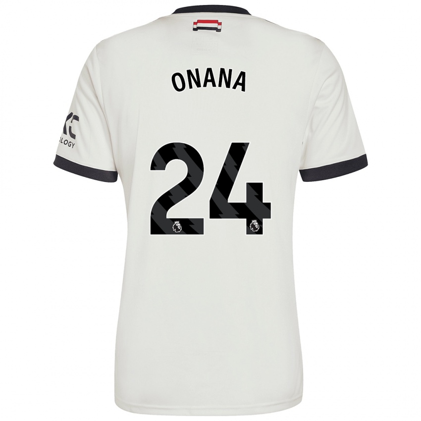 Heren André Onana #24 Gebroken Wit Thuisshirt Derde Tenue 2024/25 T-Shirt