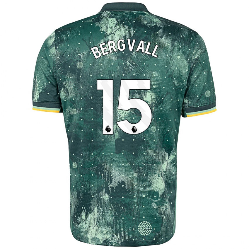 Heren Lucas Bergvall #15 Muntgroen Thuisshirt Derde Tenue 2024/25 T-Shirt