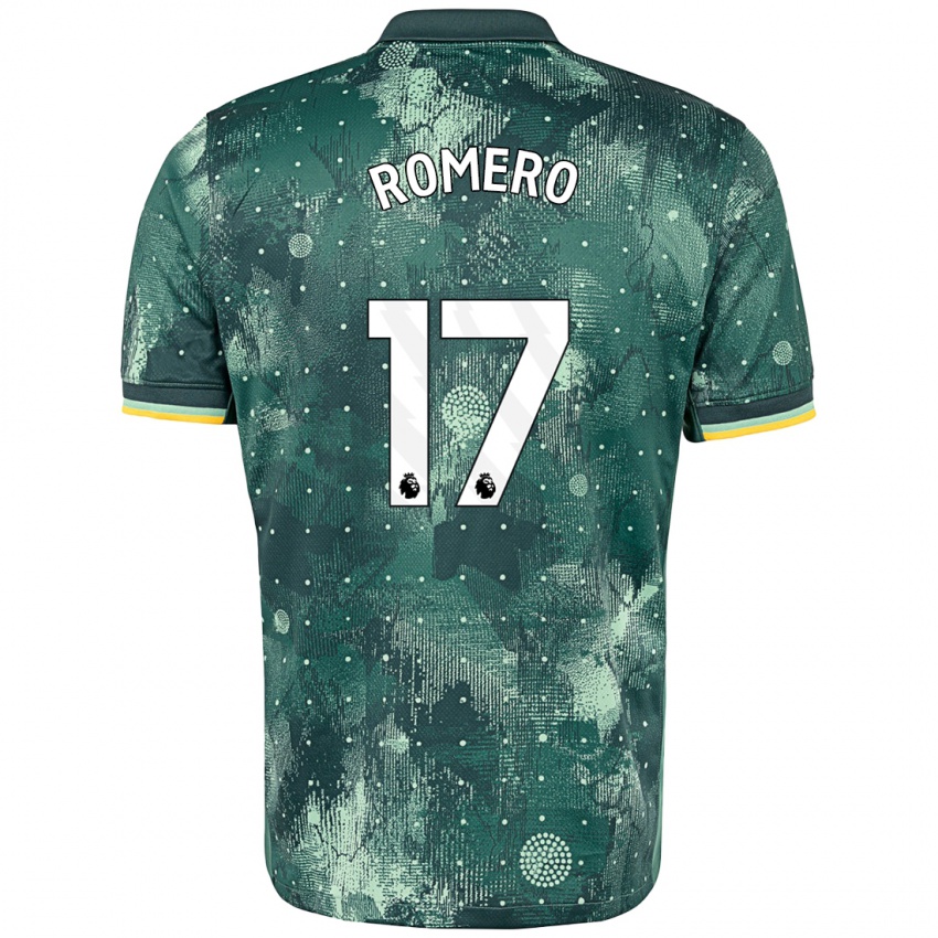 Heren Cristian Romero #17 Muntgroen Thuisshirt Derde Tenue 2024/25 T-Shirt