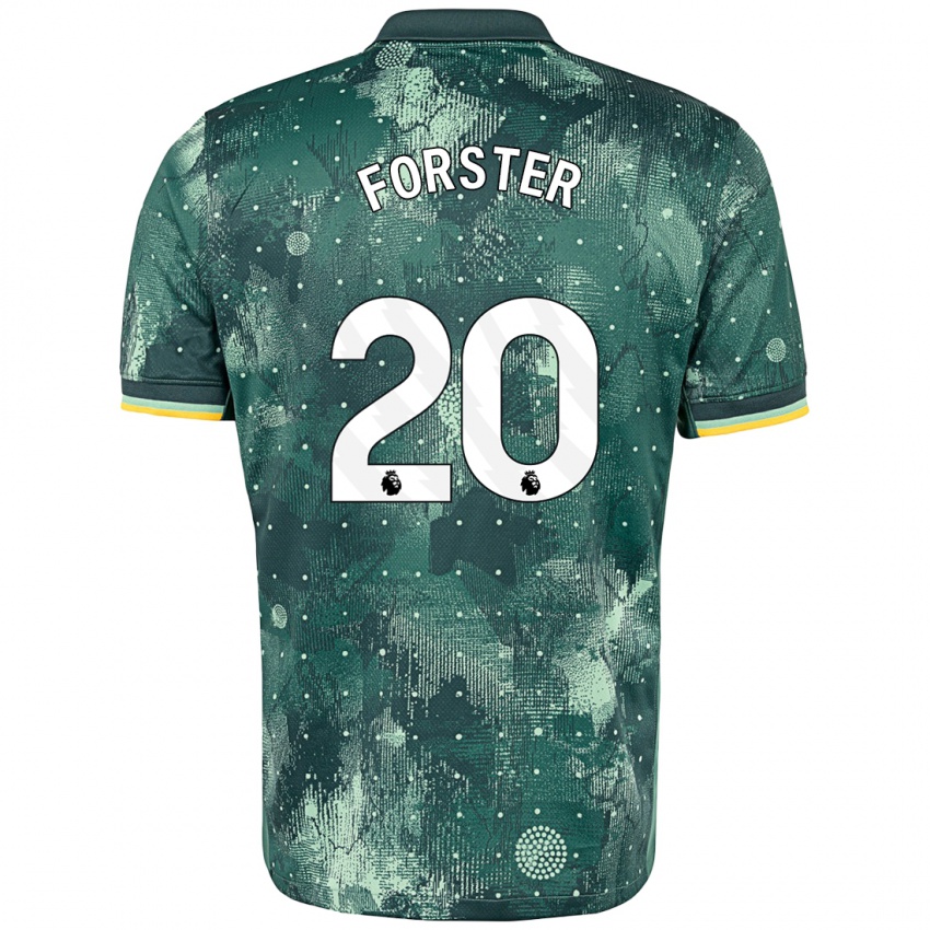 Heren Fraser Forster #20 Muntgroen Thuisshirt Derde Tenue 2024/25 T-Shirt