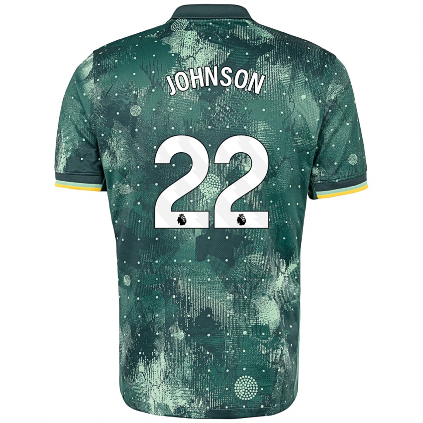 Heren Brennan Johnson #22 Muntgroen Thuisshirt Derde Tenue 2024/25 T-Shirt