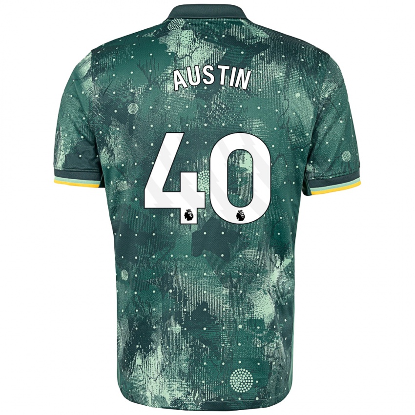 Heren Brandon Austin #40 Muntgroen Thuisshirt Derde Tenue 2024/25 T-Shirt