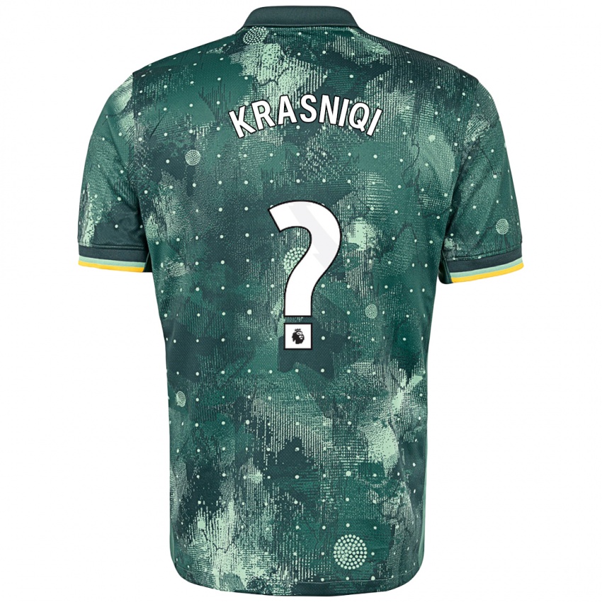 Heren Elliot Krasniqi #0 Muntgroen Thuisshirt Derde Tenue 2024/25 T-Shirt