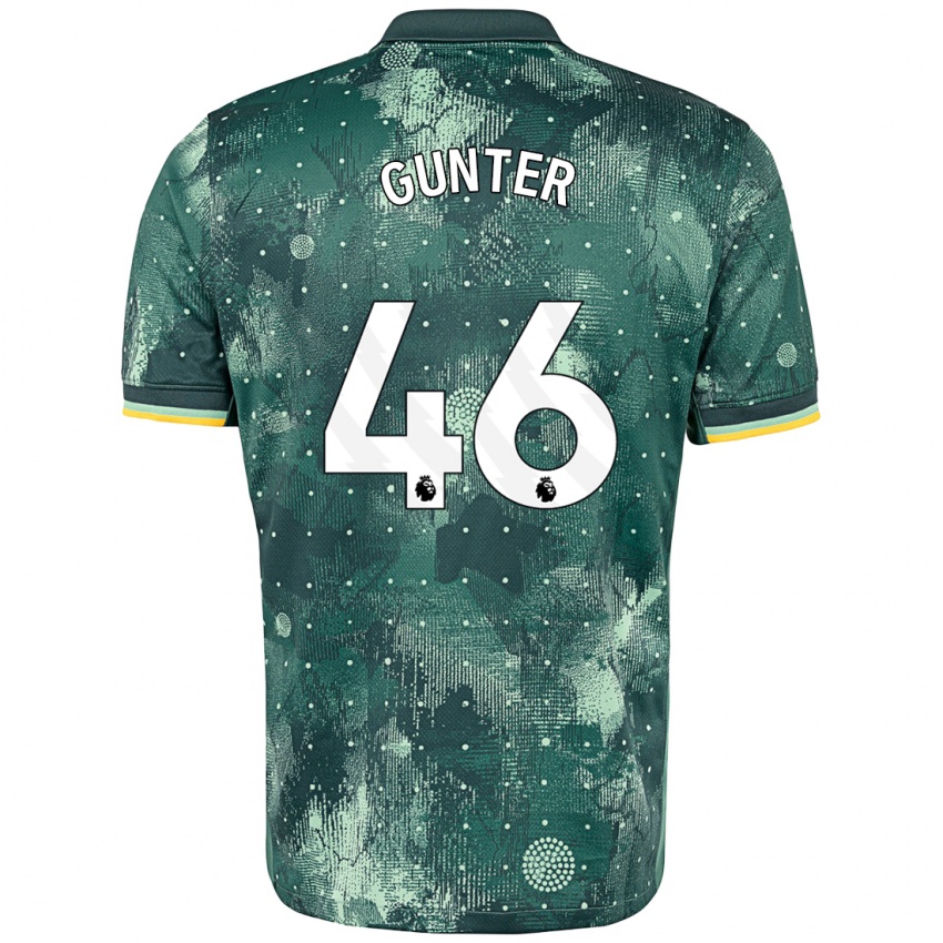 Heren Luca Gunter #46 Muntgroen Thuisshirt Derde Tenue 2024/25 T-Shirt