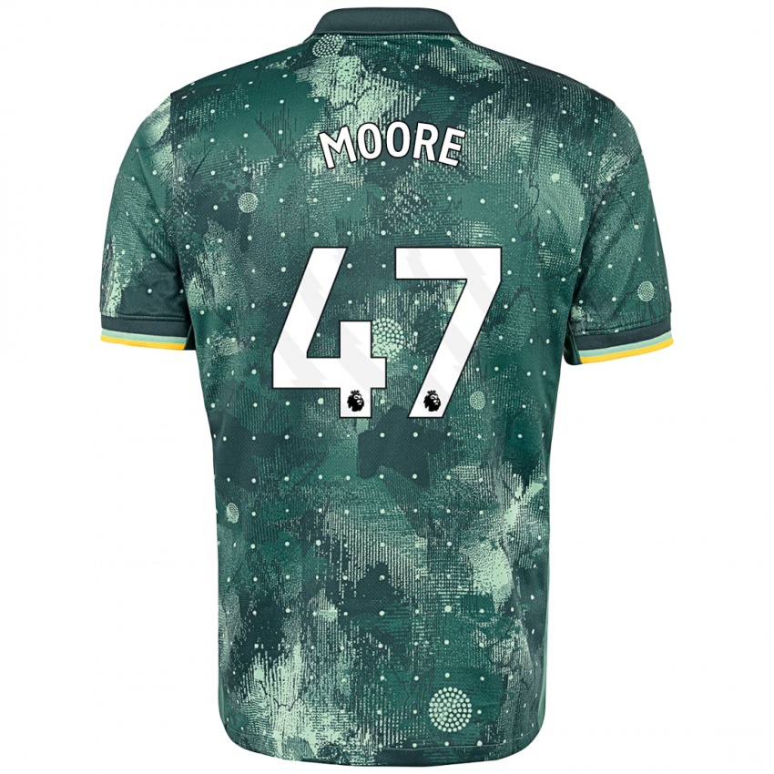 Heren Mikey Moore #47 Muntgroen Thuisshirt Derde Tenue 2024/25 T-Shirt