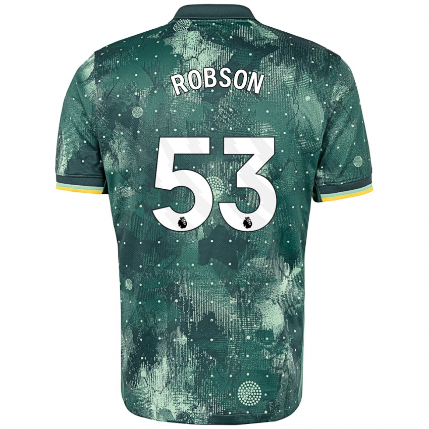 Heren Max Robson #53 Muntgroen Thuisshirt Derde Tenue 2024/25 T-Shirt