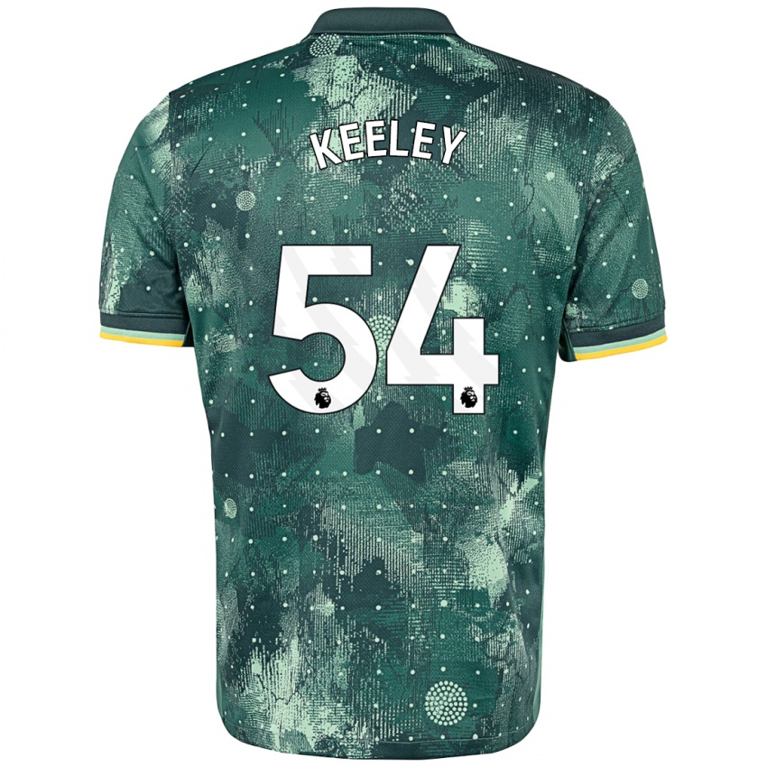 Heren Josh Keeley #54 Muntgroen Thuisshirt Derde Tenue 2024/25 T-Shirt