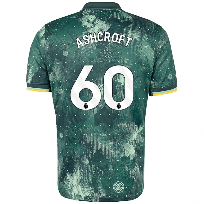 Heren Tyrell Ashcroft #60 Muntgroen Thuisshirt Derde Tenue 2024/25 T-Shirt