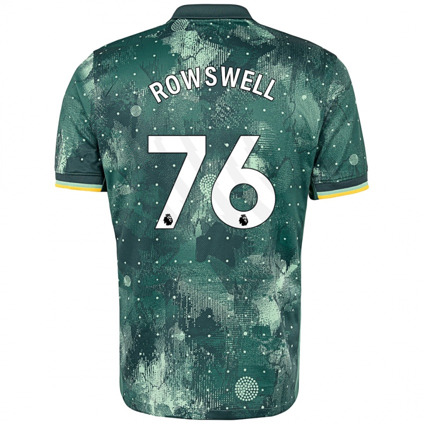 Heren James Rowswell #76 Muntgroen Thuisshirt Derde Tenue 2024/25 T-Shirt