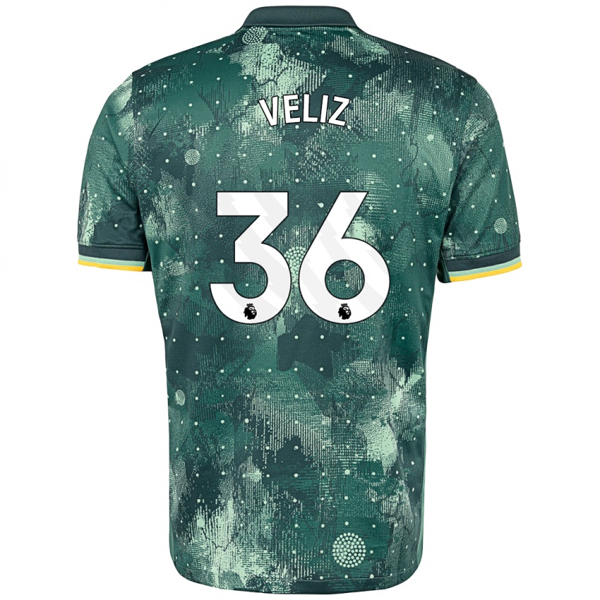 Heren Alejo Véliz #36 Muntgroen Thuisshirt Derde Tenue 2024/25 T-Shirt