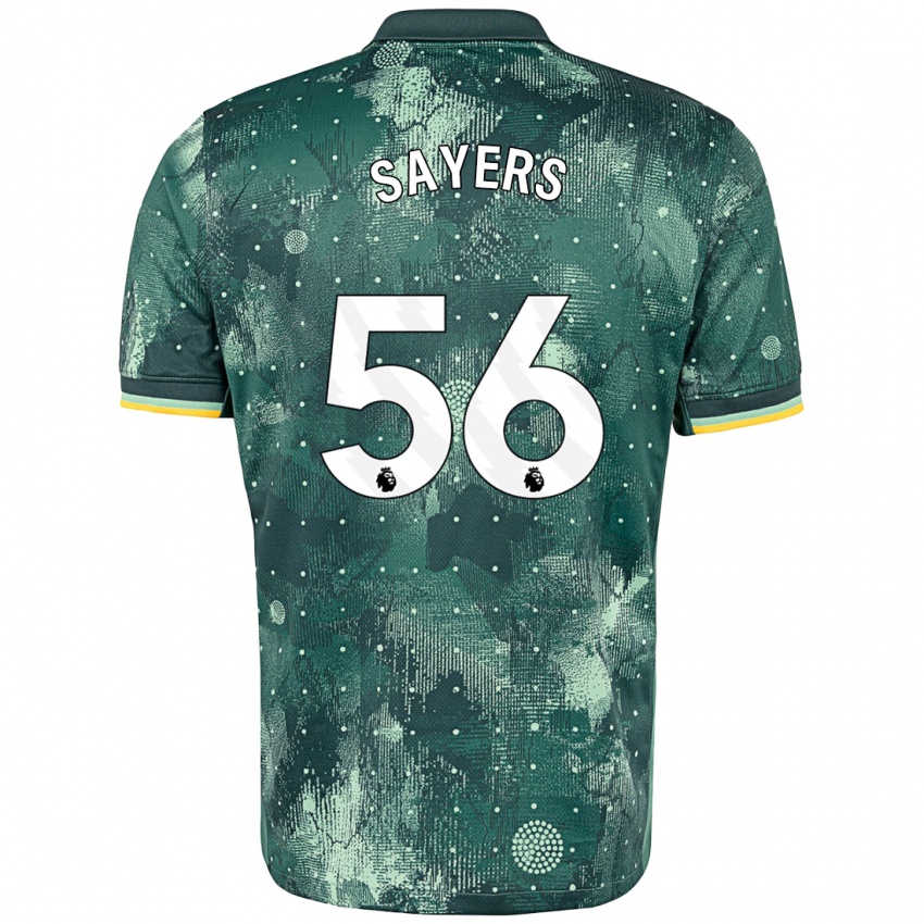 Heren Charlie Sayers #56 Muntgroen Thuisshirt Derde Tenue 2024/25 T-Shirt