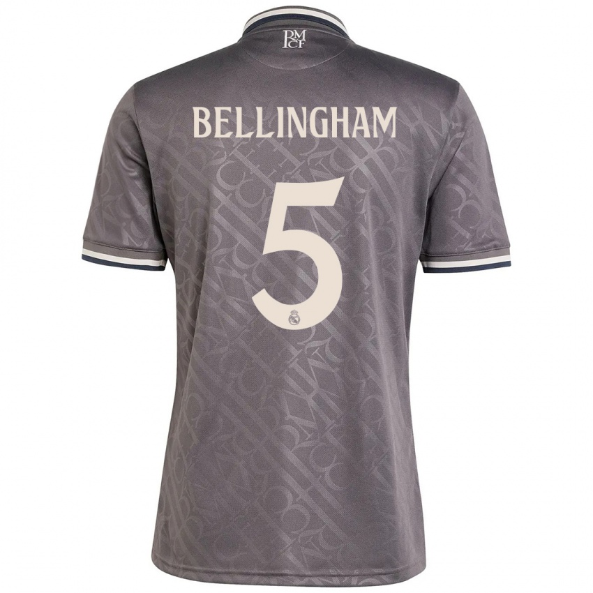 Heren Jude Bellingham #5 Houtskool Thuisshirt Derde Tenue 2024/25 T-Shirt