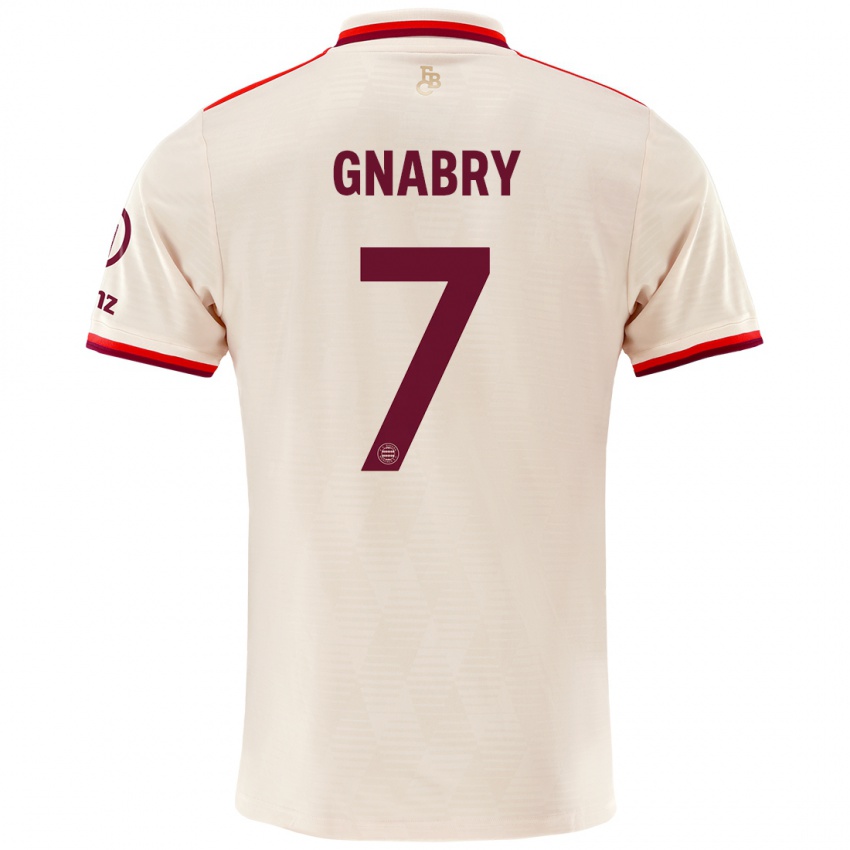 Heren Serge Gnabry #7 Linen Thuisshirt Derde Tenue 2024/25 T-Shirt