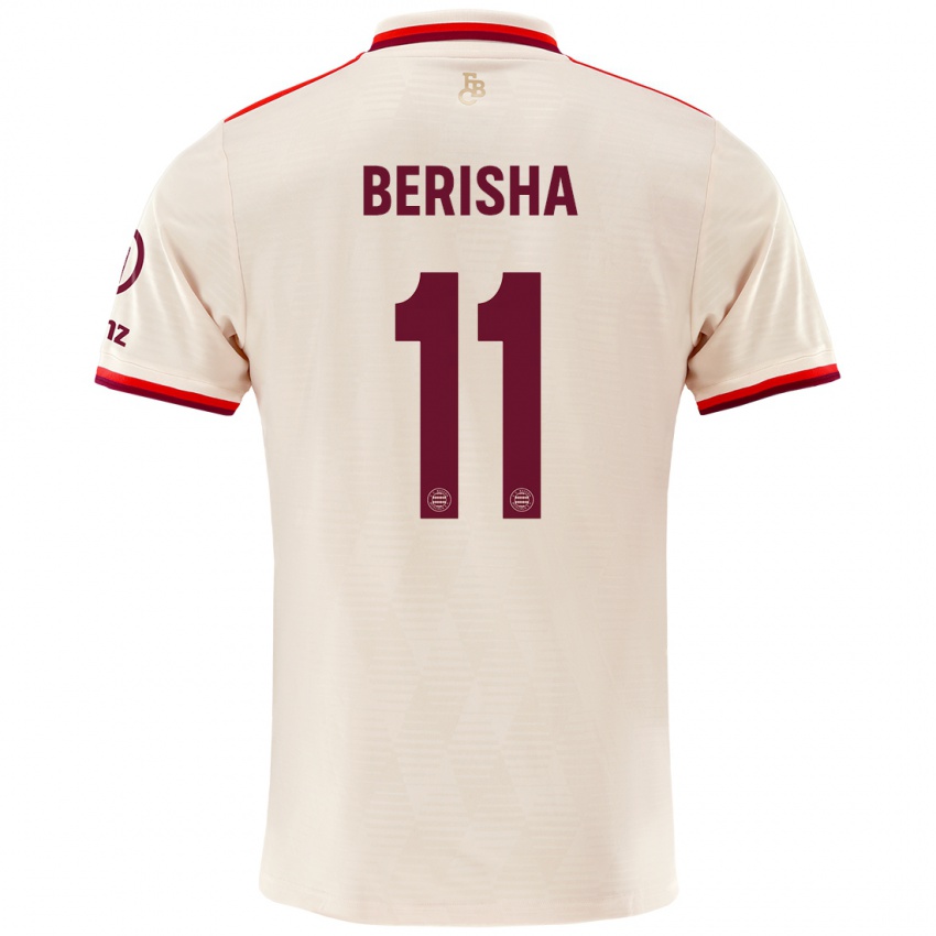 Heren Dion Berisha #11 Linen Thuisshirt Derde Tenue 2024/25 T-Shirt