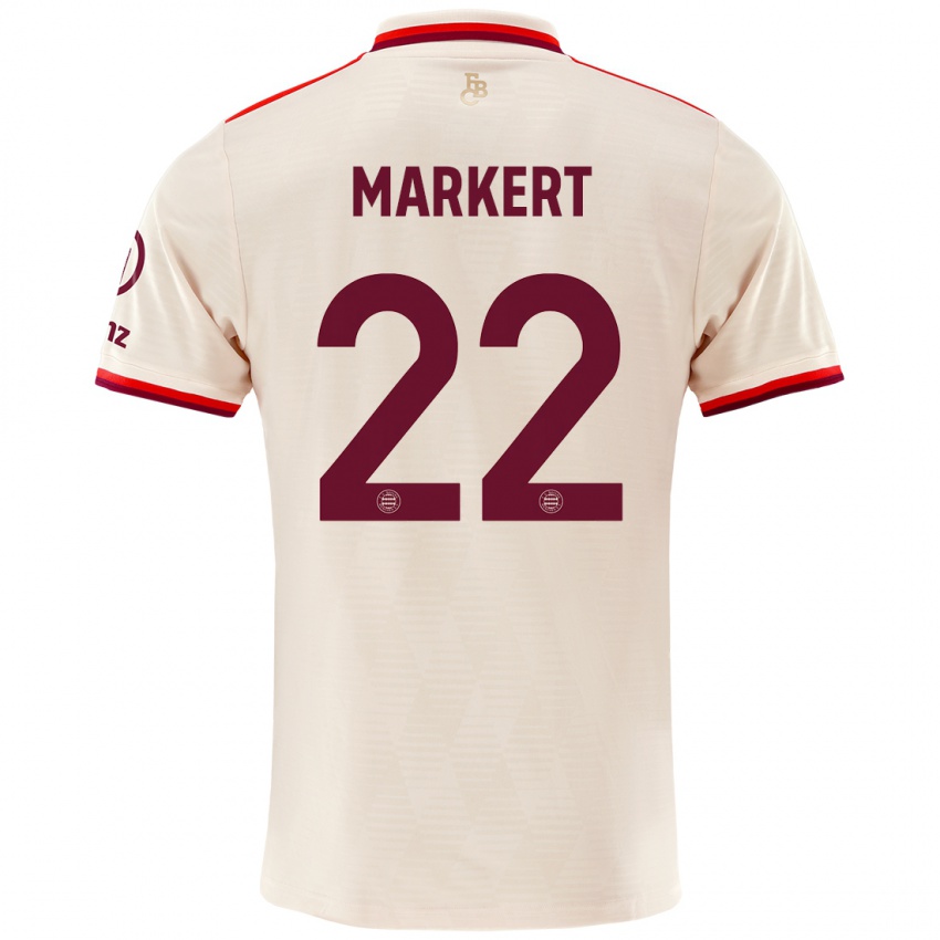 Heren Leon Markert #22 Linen Thuisshirt Derde Tenue 2024/25 T-Shirt