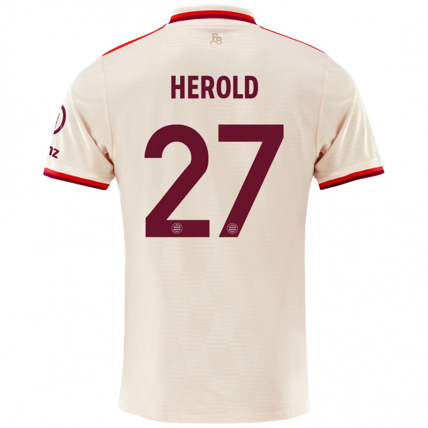 Heren David Herold #27 Linen Thuisshirt Derde Tenue 2024/25 T-Shirt