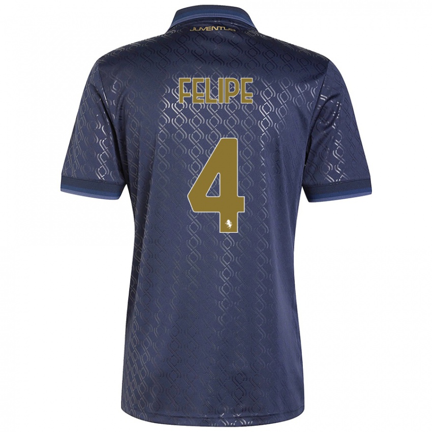 Heren Pedro Felipe #4 Marineblauw Thuisshirt Derde Tenue 2024/25 T-Shirt