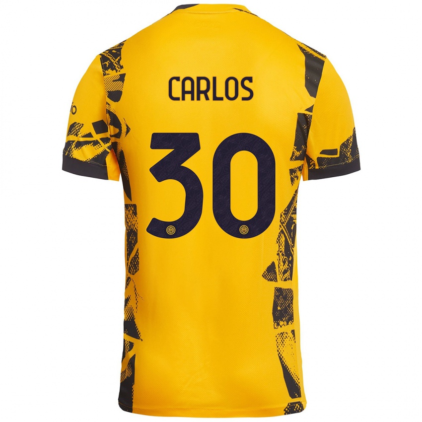 Heren Carlos Augusto #30 Goud Zwart Thuisshirt Derde Tenue 2024/25 T-Shirt