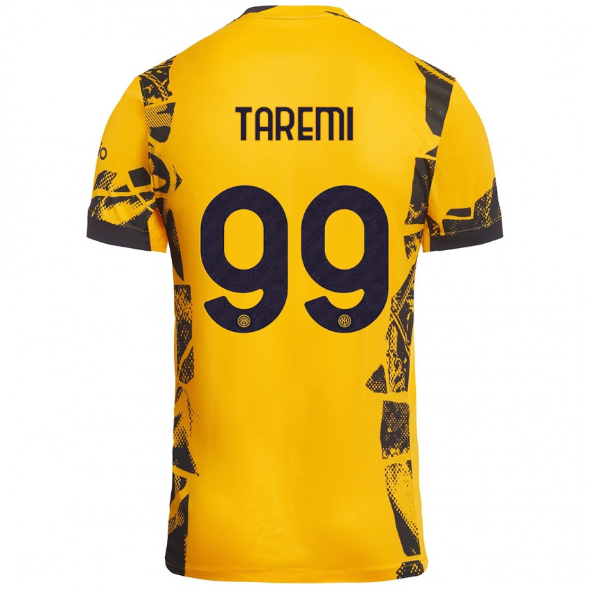 Heren Mehdi Taremi #99 Goud Zwart Thuisshirt Derde Tenue 2024/25 T-Shirt