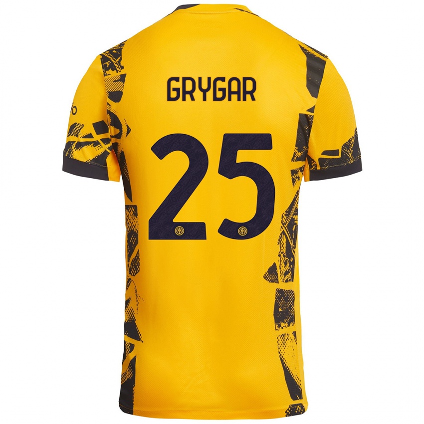 Heren Samuel Grygar #25 Goud Zwart Thuisshirt Derde Tenue 2024/25 T-Shirt