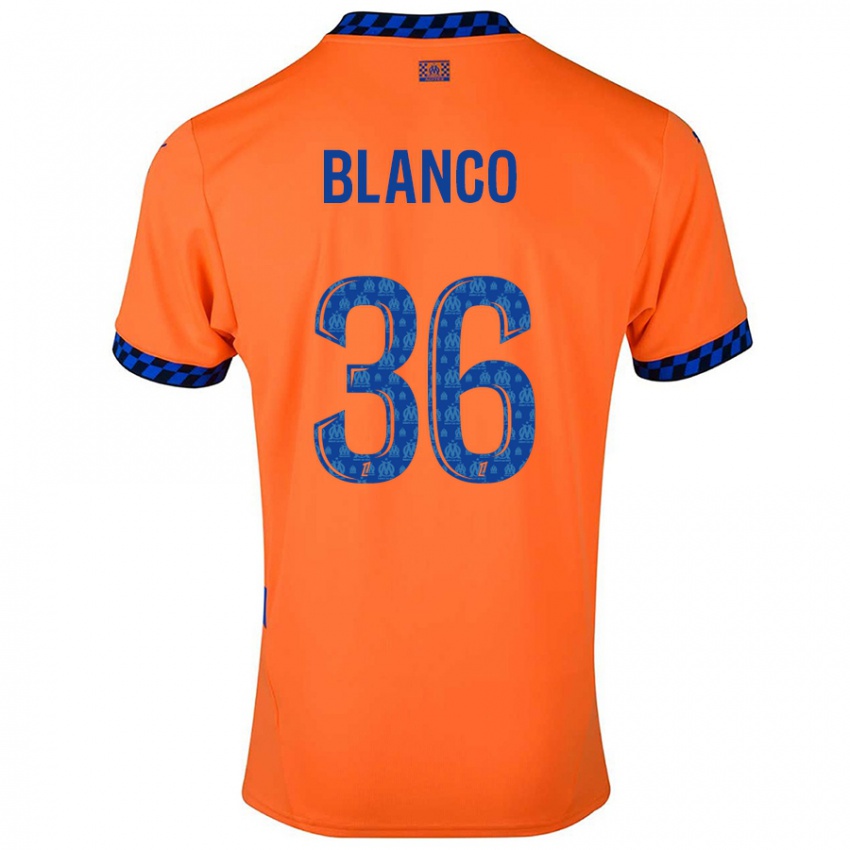 Heren Ruben Blanco #36 Oranje Donkerblauw Thuisshirt Derde Tenue 2024/25 T-Shirt