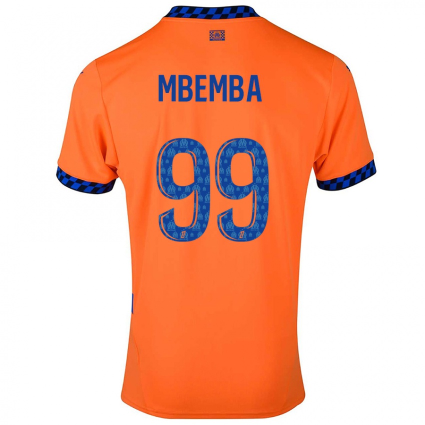 Heren Chancel Mbemba #99 Oranje Donkerblauw Thuisshirt Derde Tenue 2024/25 T-Shirt