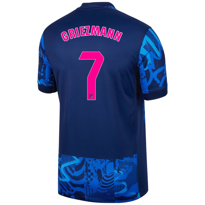 Heren Antoine Griezmann #7 Koningsblauw Thuisshirt Derde Tenue 2024/25 T-Shirt