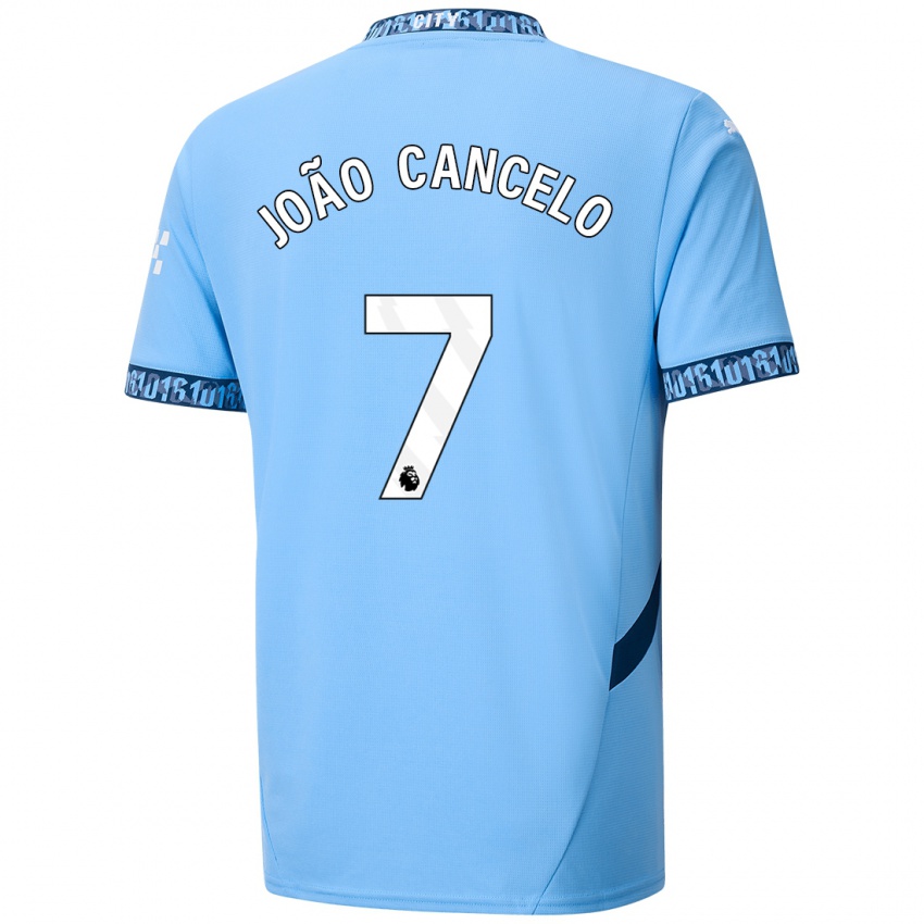 Dames Joao Cancelo #7 Marineblauw Thuisshirt Thuistenue 2024/25 T-Shirt