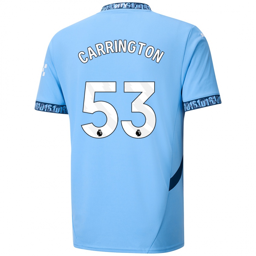 Dames Ezra Carrington #53 Marineblauw Thuisshirt Thuistenue 2024/25 T-Shirt