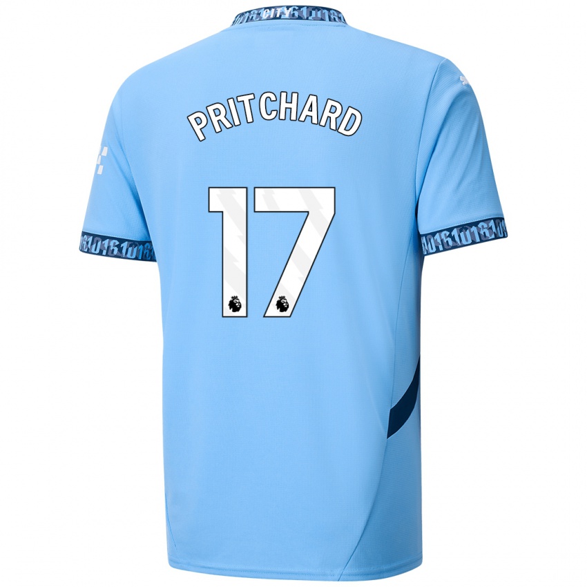 Dames Poppy Pritchard #17 Marineblauw Thuisshirt Thuistenue 2024/25 T-Shirt