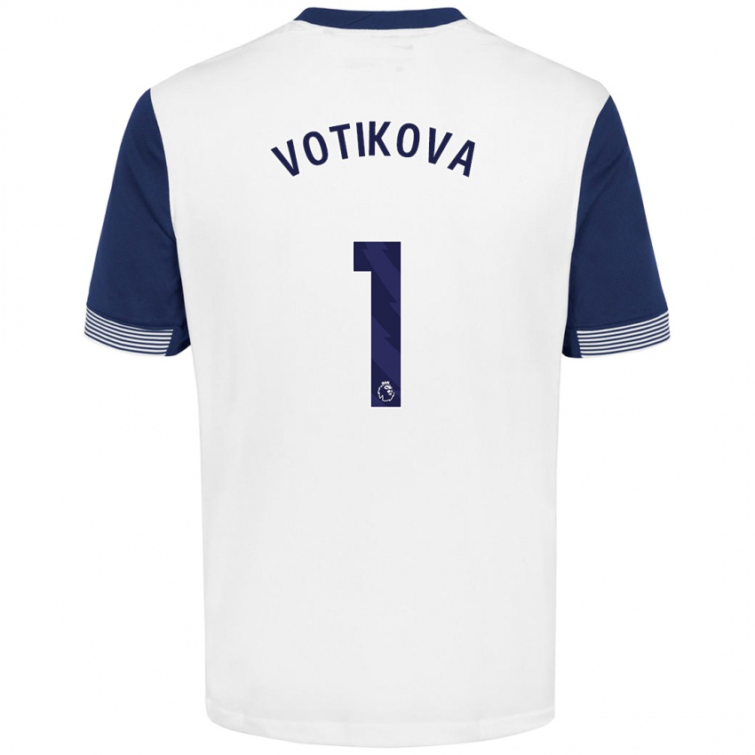 Dames Barbora Votíková #1 Wit Blauw Thuisshirt Thuistenue 2024/25 T-Shirt