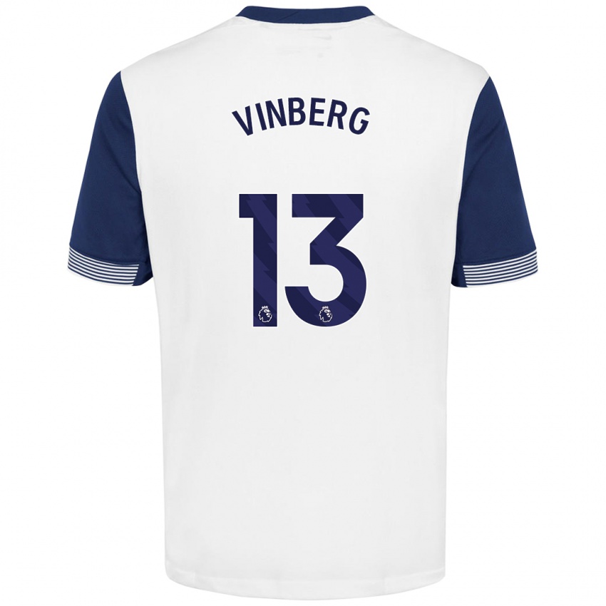 Dames Matilda Vinberg #13 Wit Blauw Thuisshirt Thuistenue 2024/25 T-Shirt