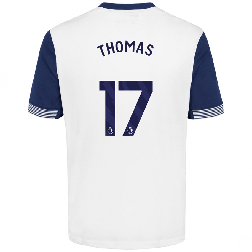 Dames Martha Thomas #17 Wit Blauw Thuisshirt Thuistenue 2024/25 T-Shirt