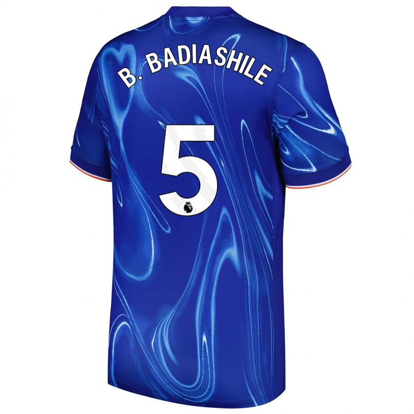 Dames Benoît Badiashile #5 Blauw Wit Thuisshirt Thuistenue 2024/25 T-Shirt