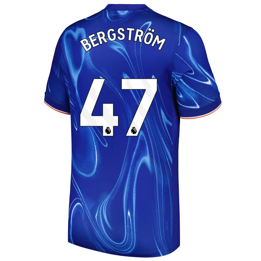 Dames Lucas Bergström #47 Blauw Wit Thuisshirt Thuistenue 2024/25 T-Shirt