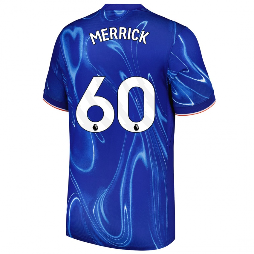 Dames Max Merrick #60 Blauw Wit Thuisshirt Thuistenue 2024/25 T-Shirt